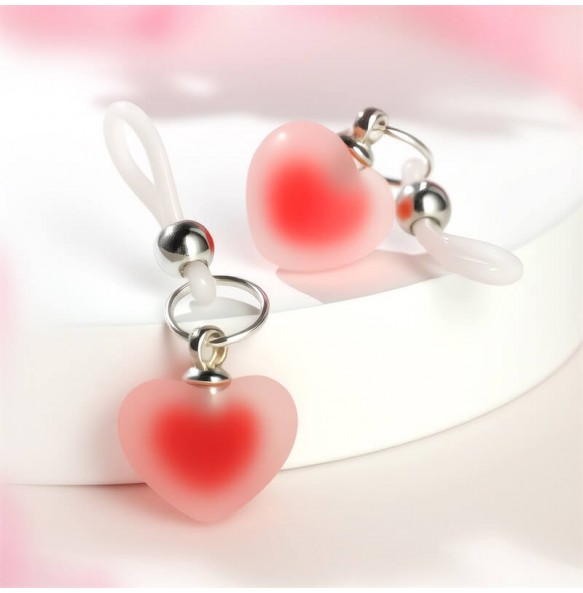 MizzZee - Heart Nipple Clamps (Red)